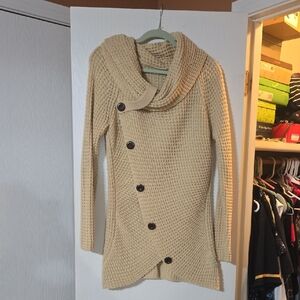 Cream Cowl Neck Sweater